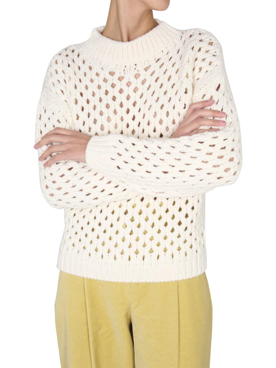 ALYSI MAGLIA A RETE IN LANA MERINO