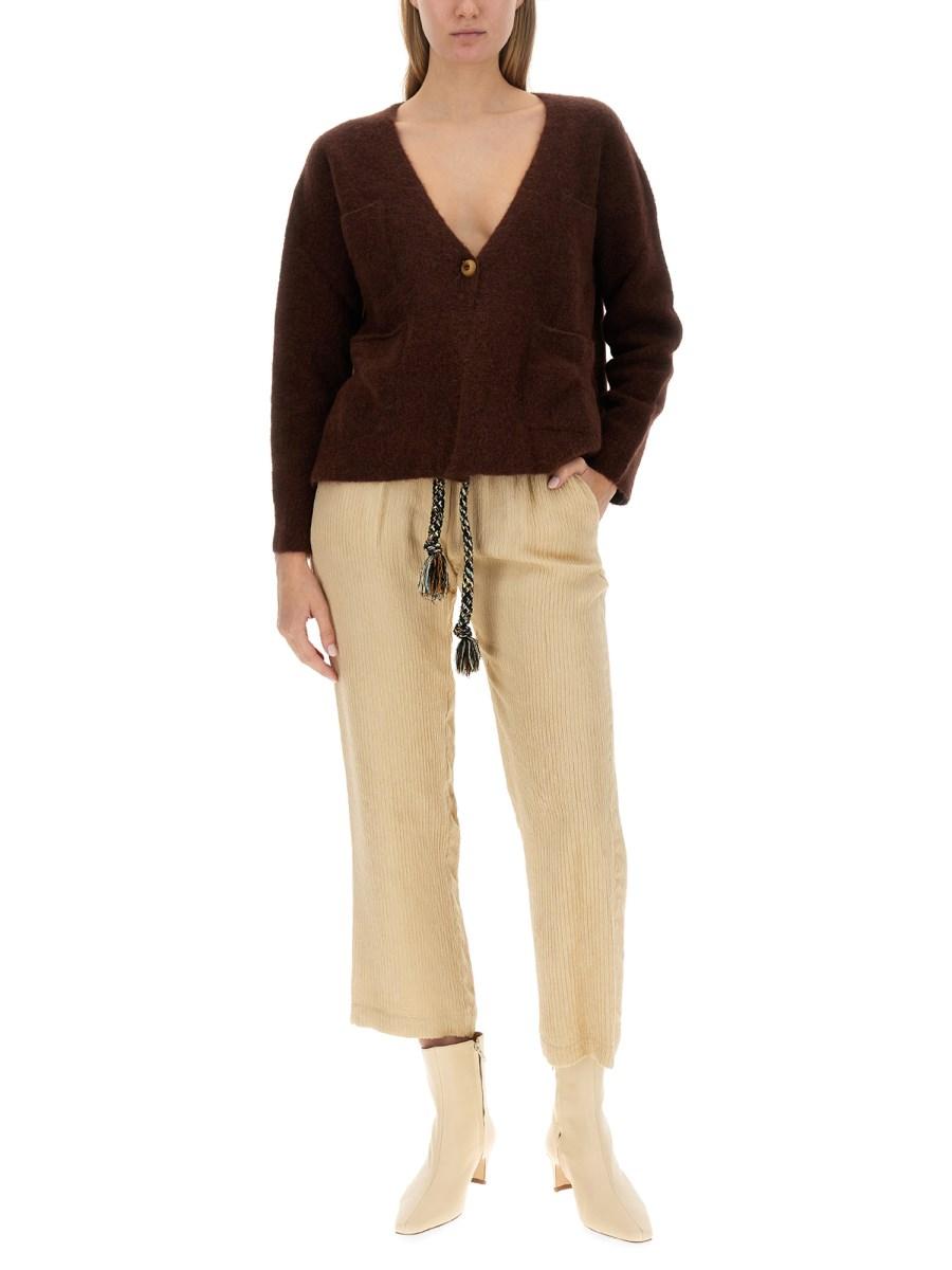 ALYSI MAGLIA IN LANA CON SCOLLO A V