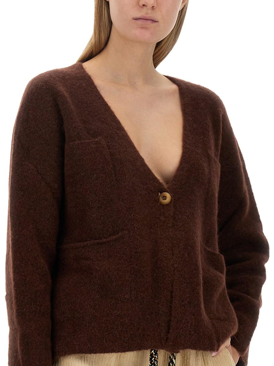 ALYSI MAGLIA IN LANA CON SCOLLO A V