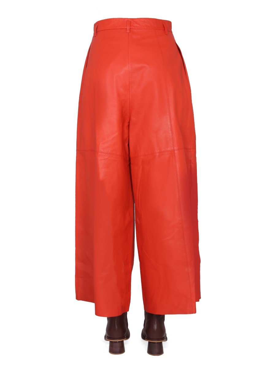 ALYSI PANTALONE AMPIO IN PELLE