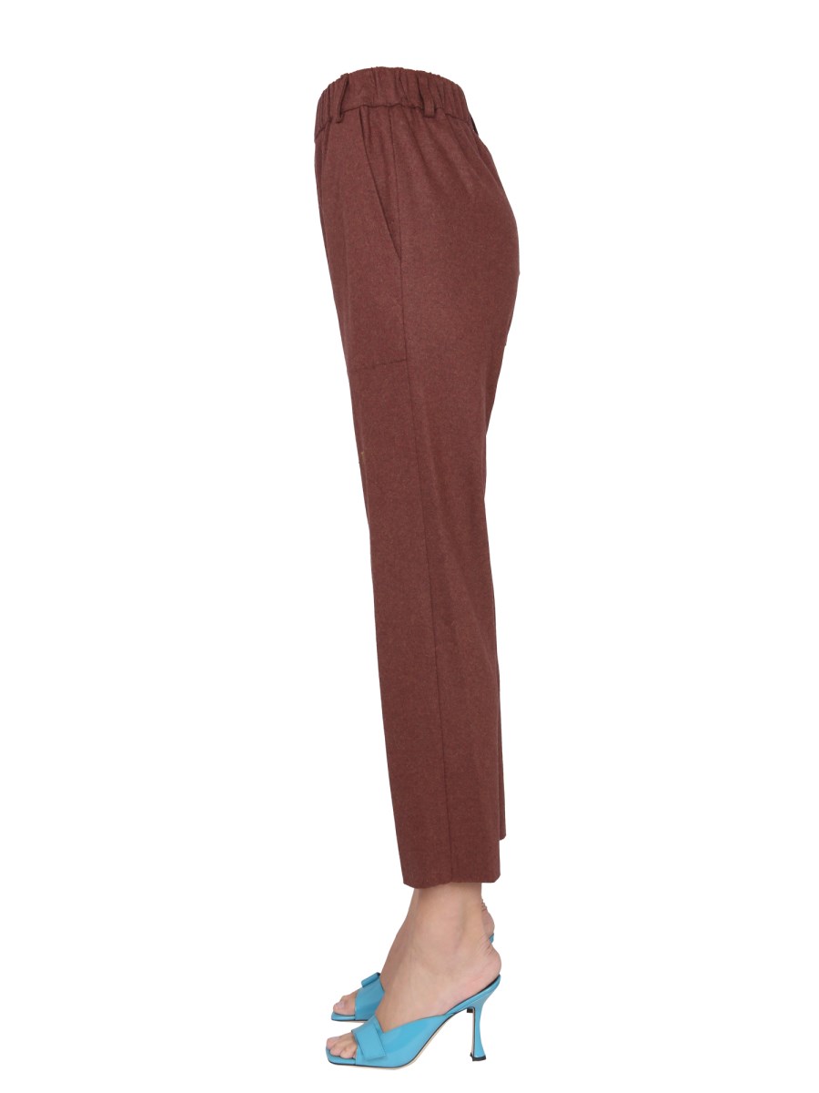 ALYSI PANTALONE CIGARETTE IN LANA VERGINE
