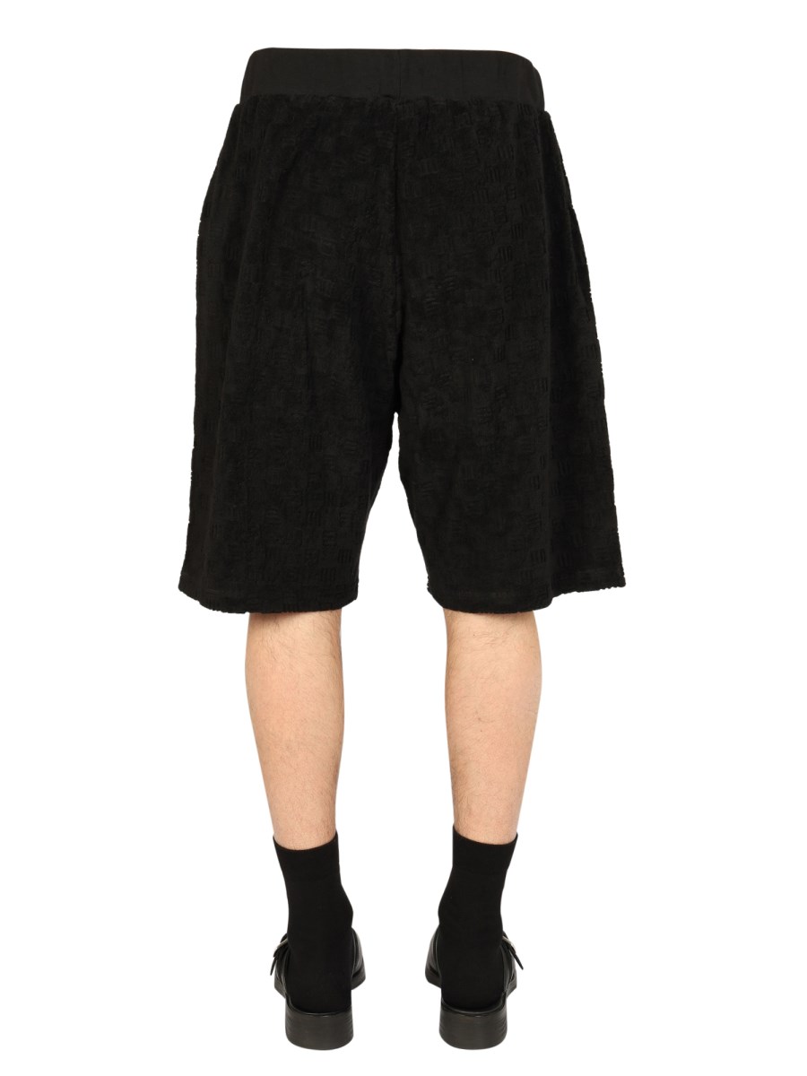AMBUSH BERMUDA IN MISTO COTONE CON LOGO MONOGRAM
