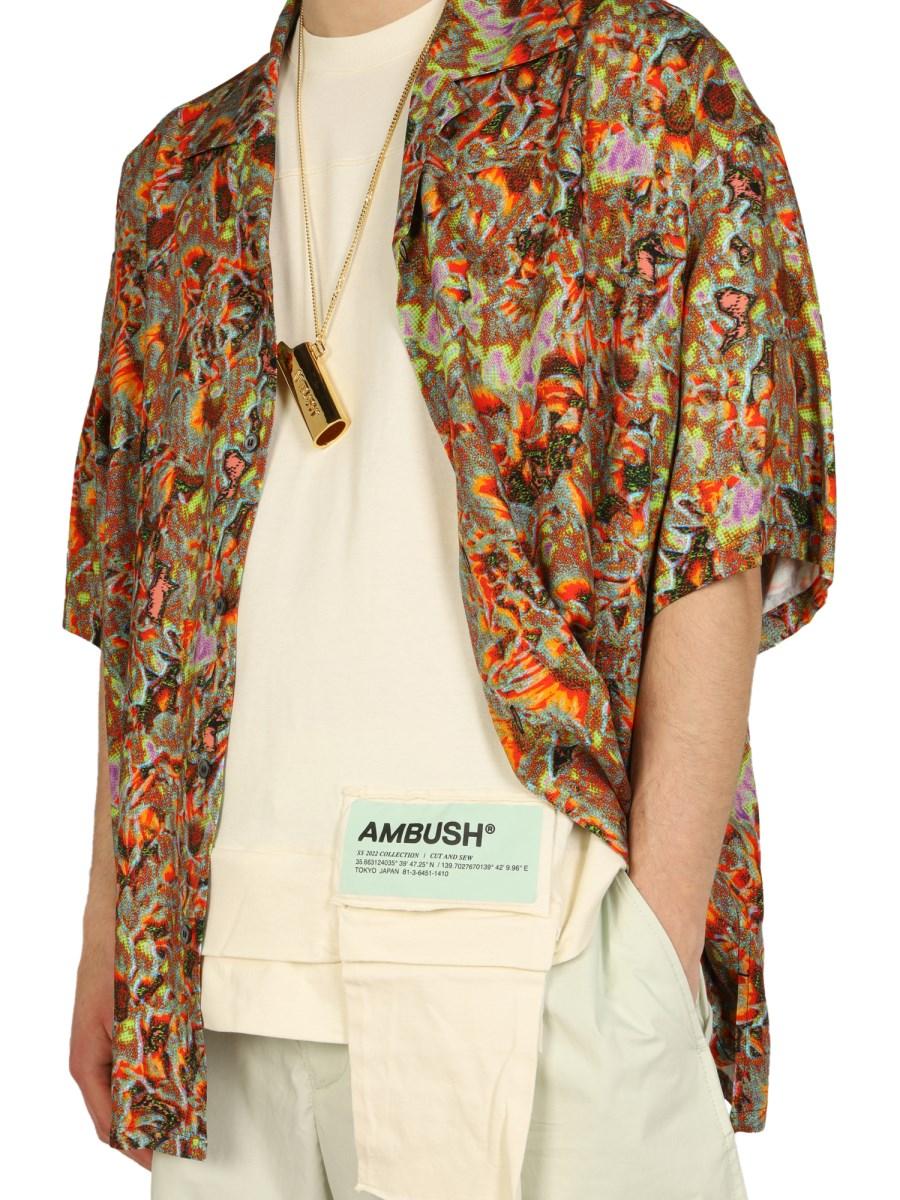 AMBUSH CAMICIA IN VISCOSA CON PATCH LOGO