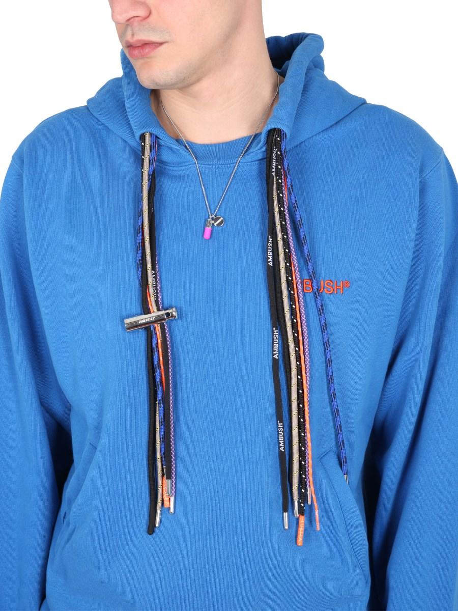 AMBUSH FELPA IN COTONE CON CAPPUCCIO MULTICORD