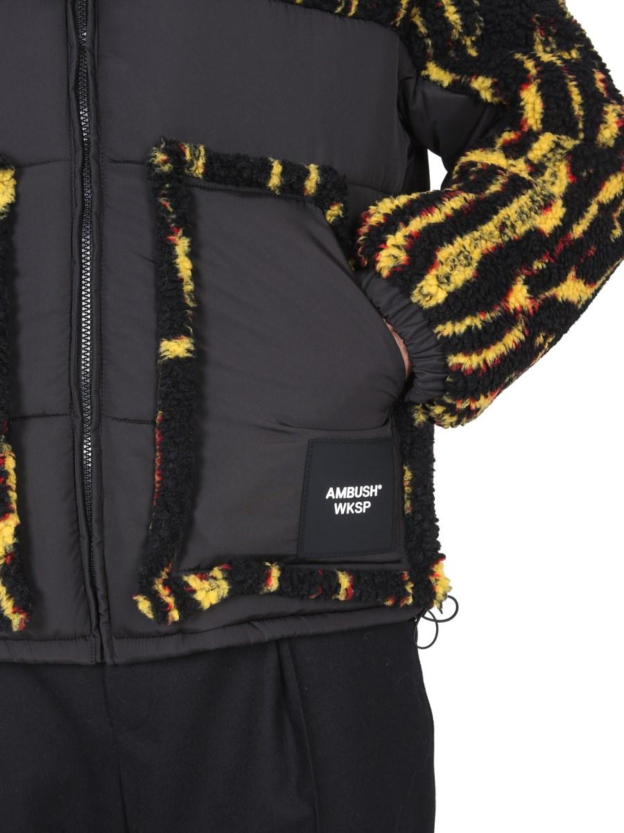 AMBUSH GIACCA IN SHEARLING CON LOGO