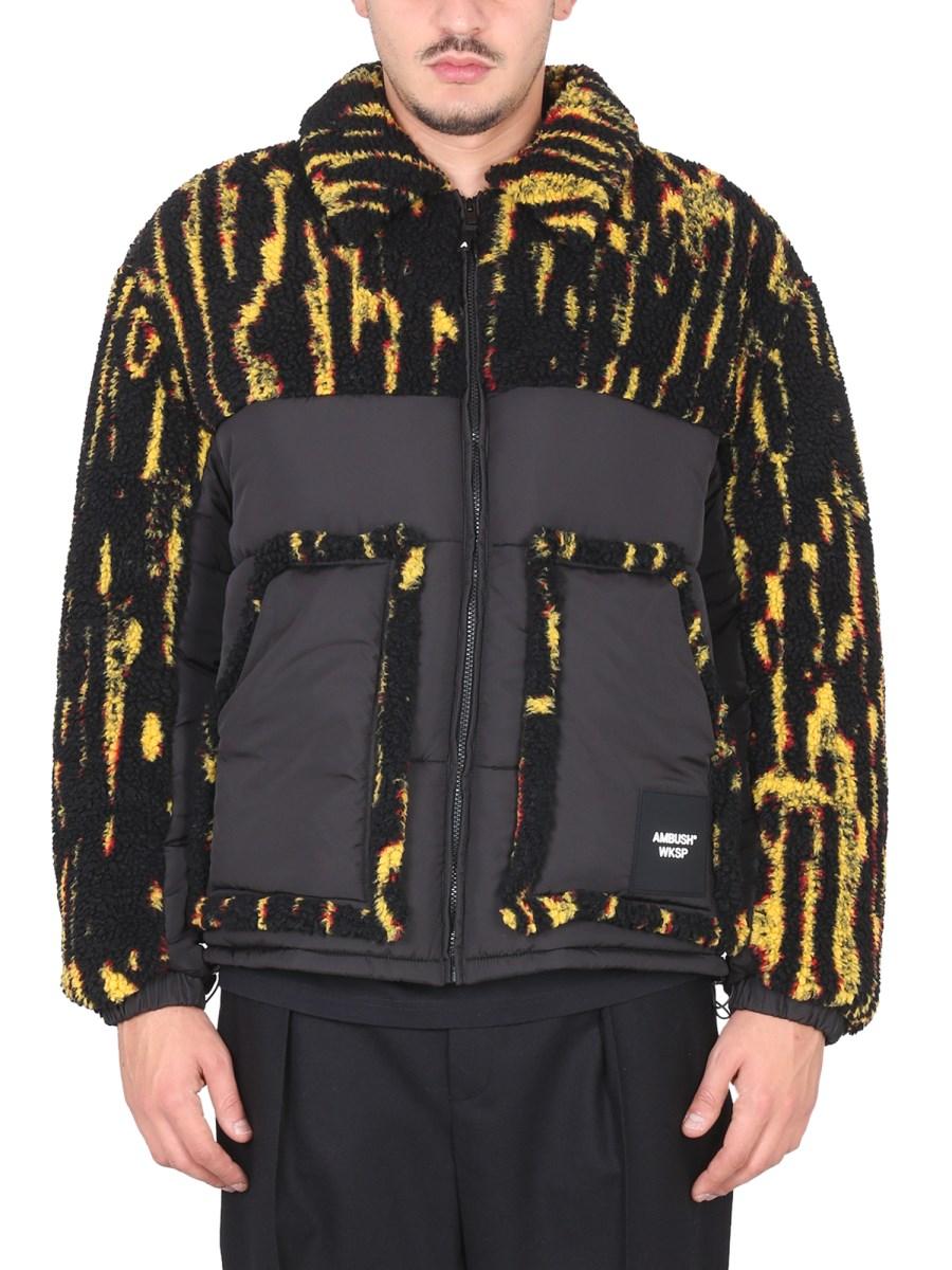 AMBUSH GIACCA IN SHEARLING CON LOGO