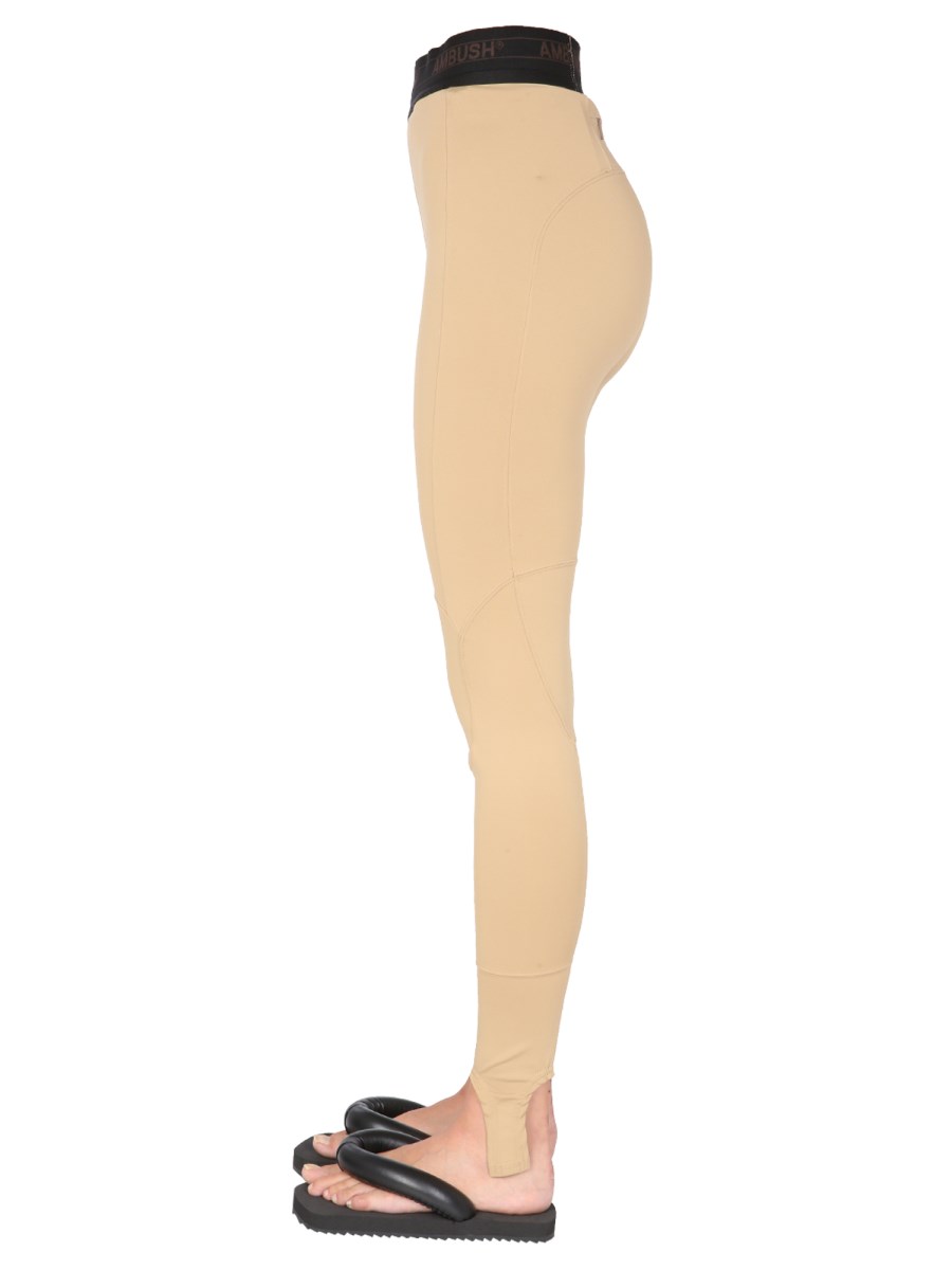 AMBUSH LEGGINGS "SCUBA" IN NYLON CON BANDA LOGATA