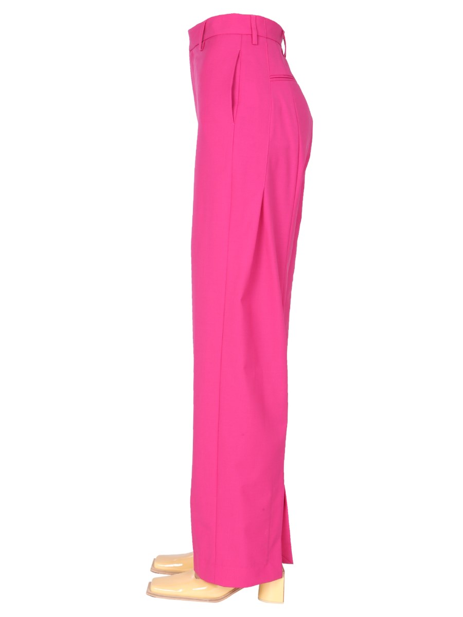 AMBUSH PANTALONE CON BOTTONE IN MISTO LANA VERGINE