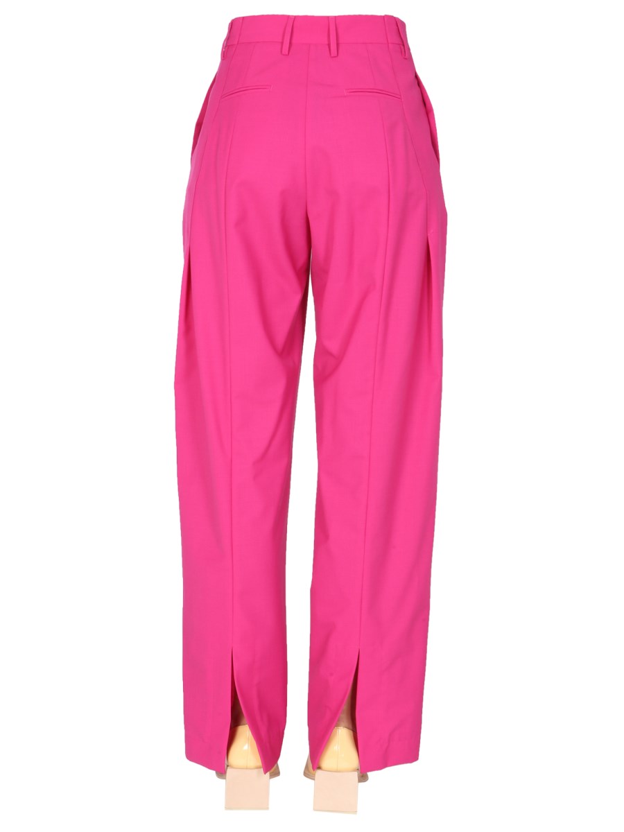 AMBUSH PANTALONE CON BOTTONE IN MISTO LANA VERGINE