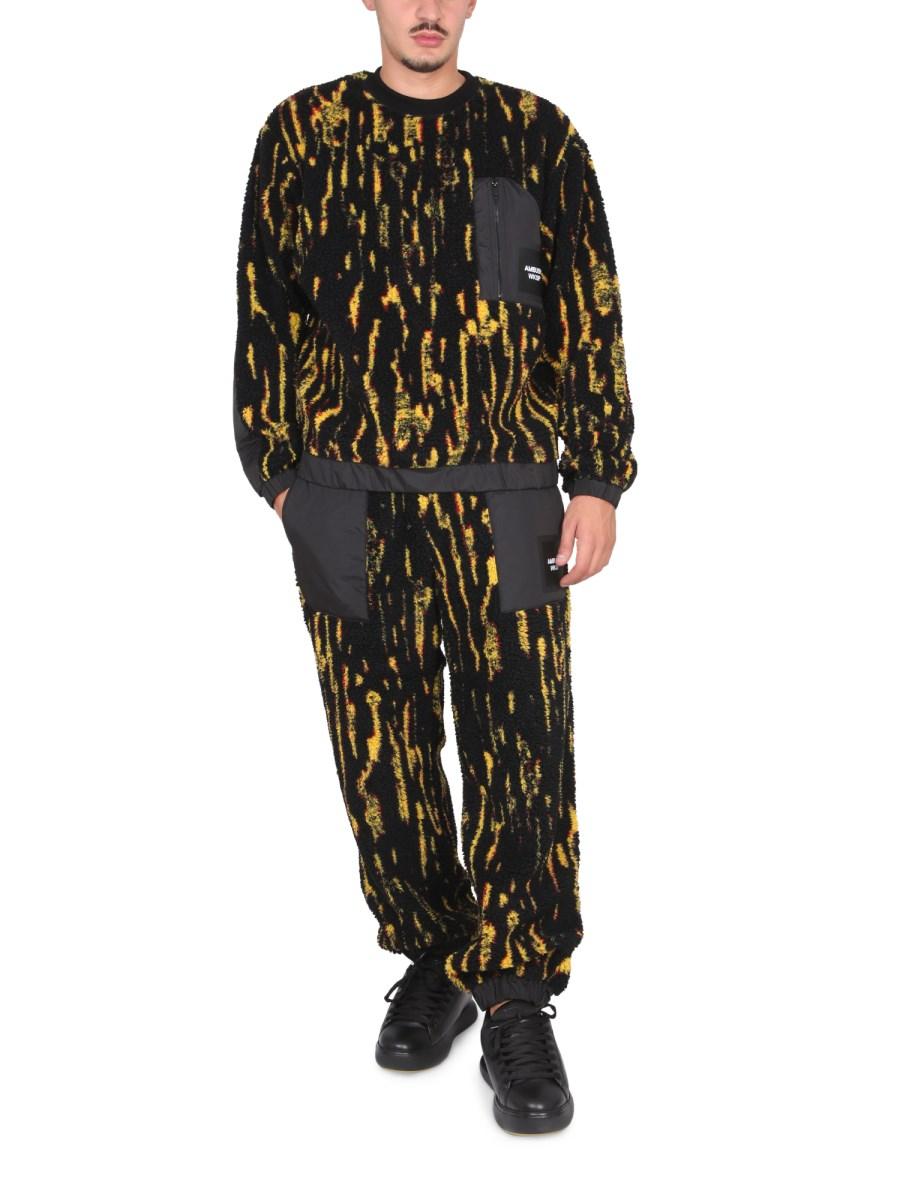 AMBUSH PANTALONE JOGGING IN TEDDY JACQUARD