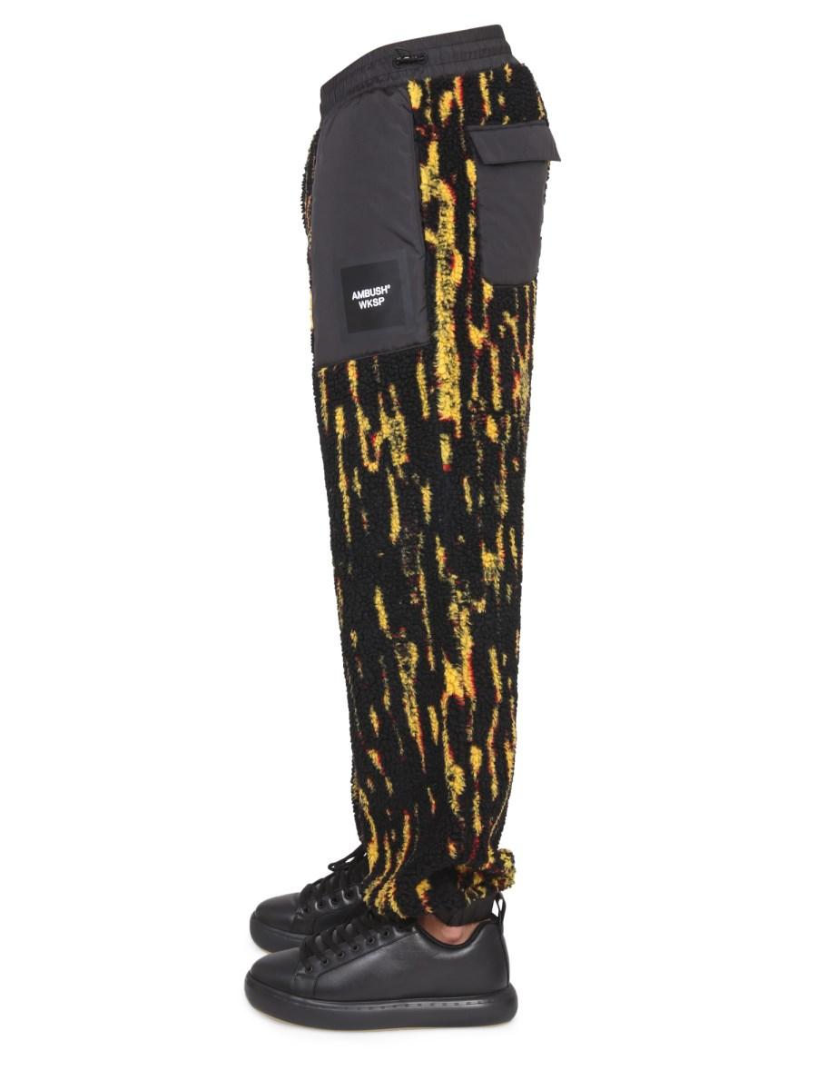AMBUSH PANTALONE JOGGING IN TEDDY JACQUARD