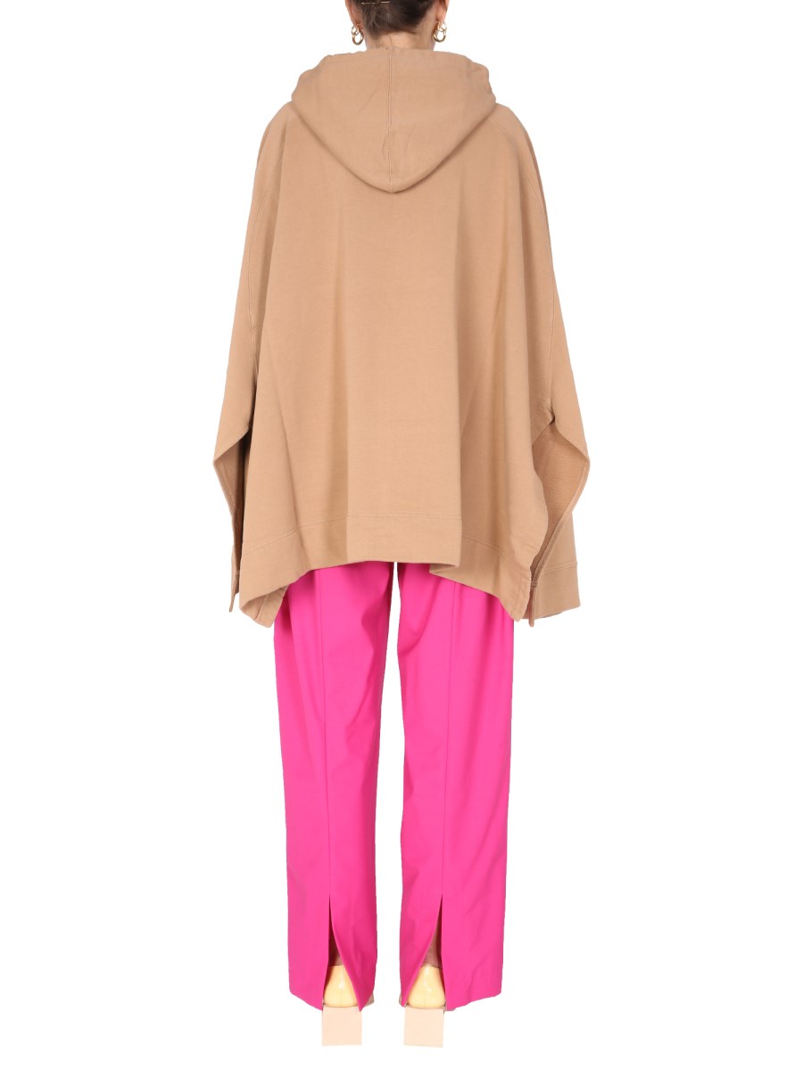AMBUSH PONCHO FELPA IN COTONE CON RICAMO LOGO