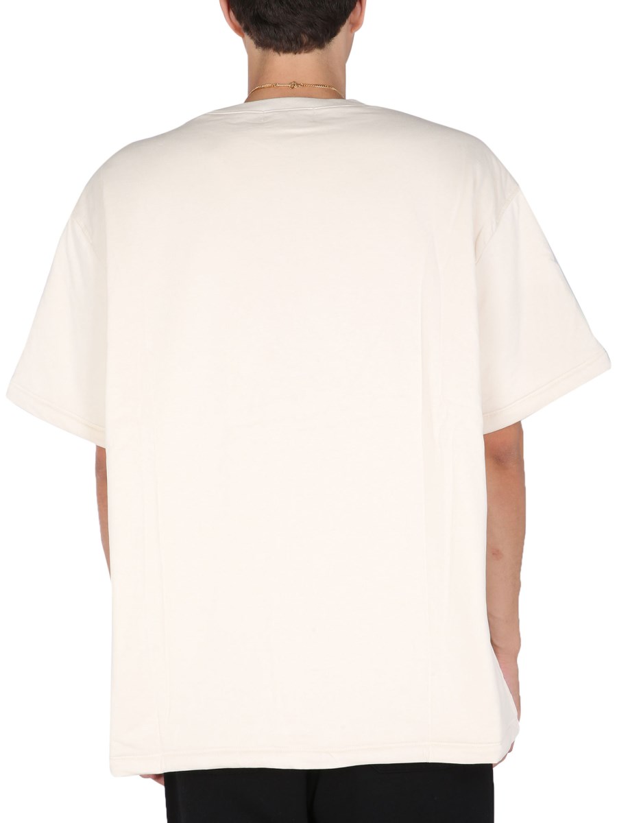 AMBUSH T-SHIRT IMBOTTITA IN COTONE CON RICAMO LOGO