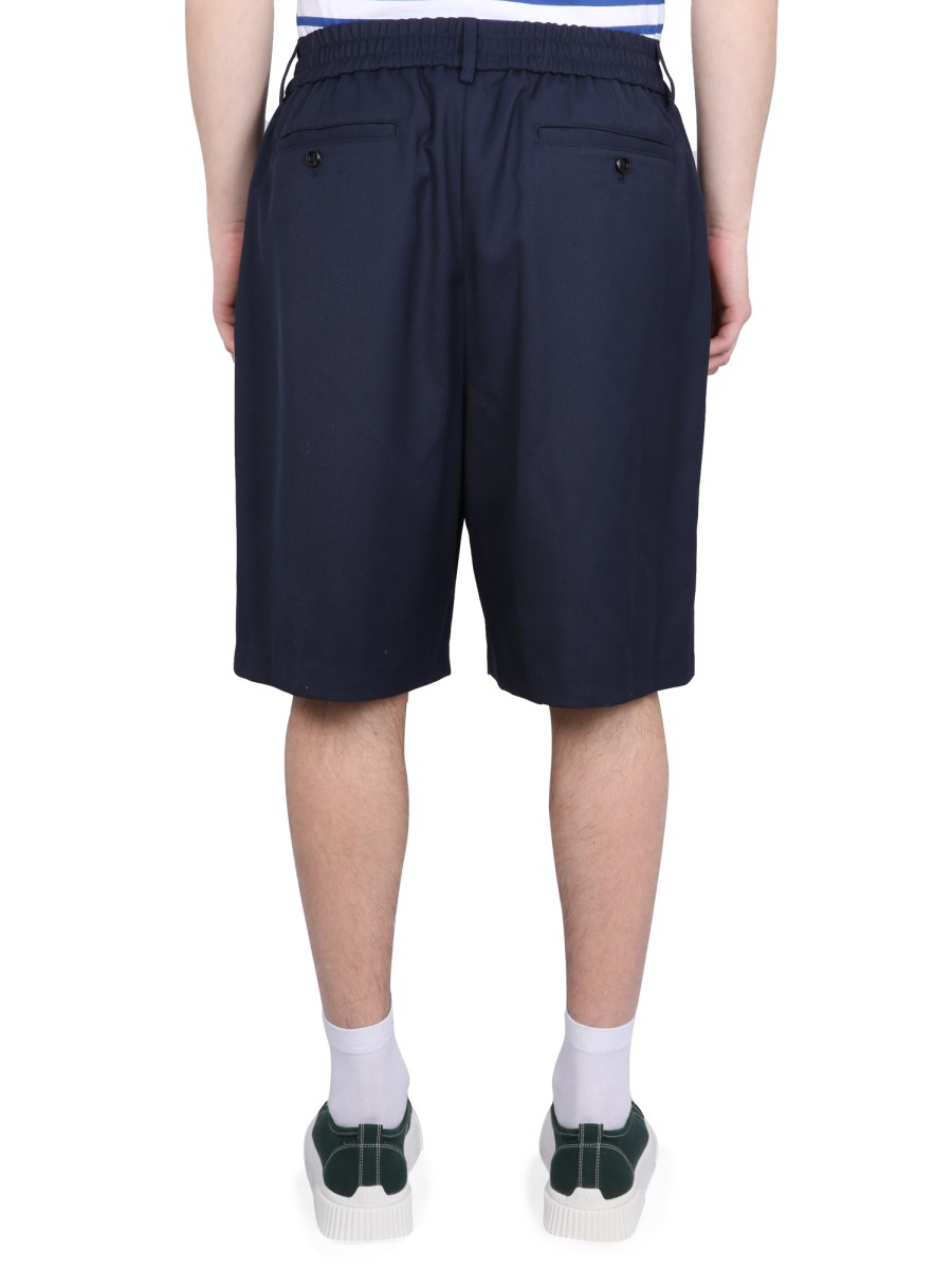 AMI PARIS BERMUDA CON ELASTICO IN MISTO LANA