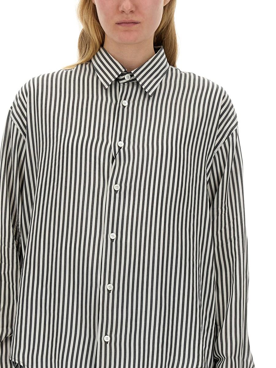 AMI PARIS CAMICIA BOXY FIT IN POPELINE DI COTONE