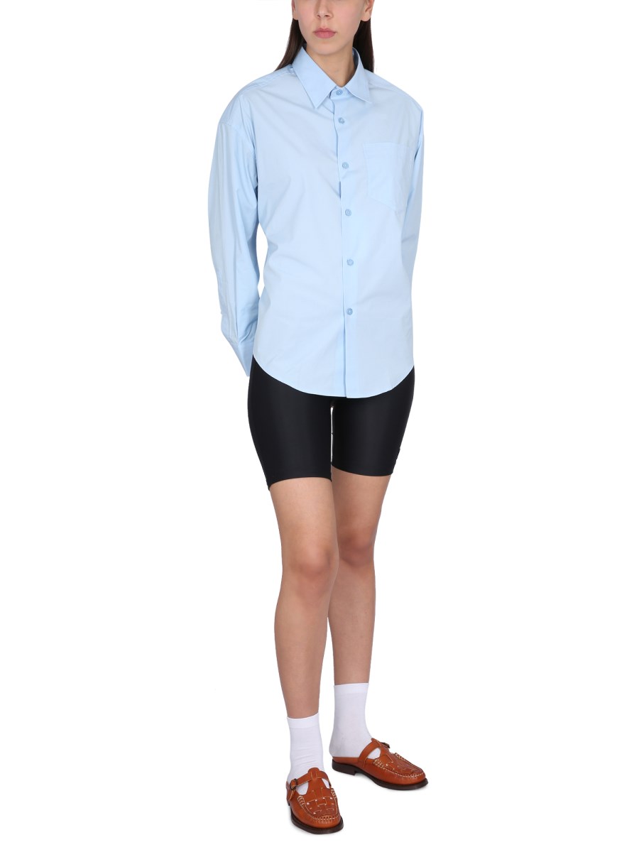 AMI PARIS CAMICIA BOXY FIT IN POPELINE DI COTONE