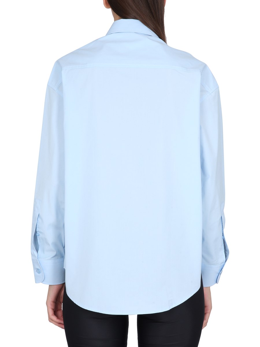AMI PARIS CAMICIA BOXY FIT IN POPELINE DI COTONE