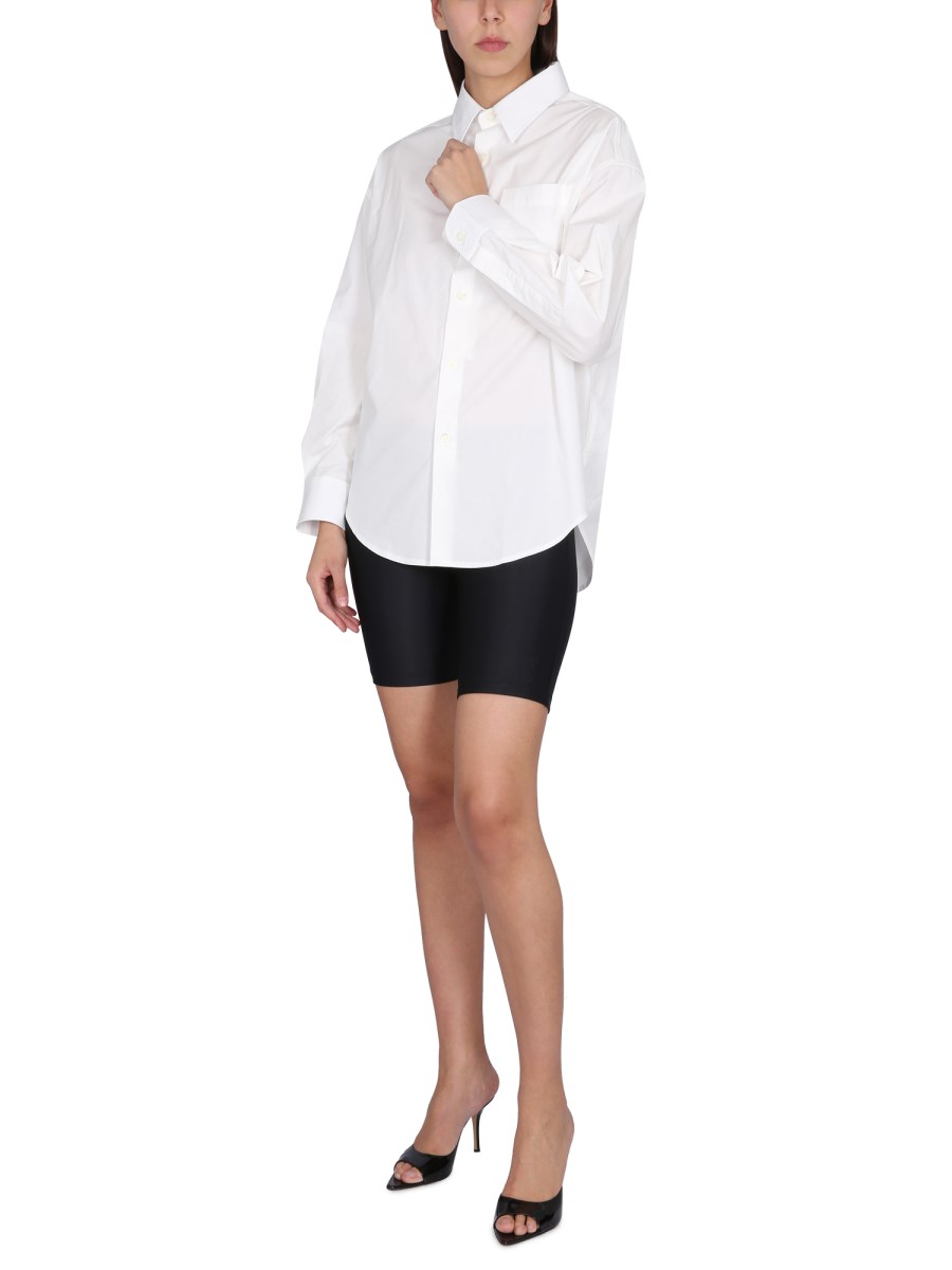 AMI PARIS CAMICIA BOXY FIT IN POPELINE DI COTONE