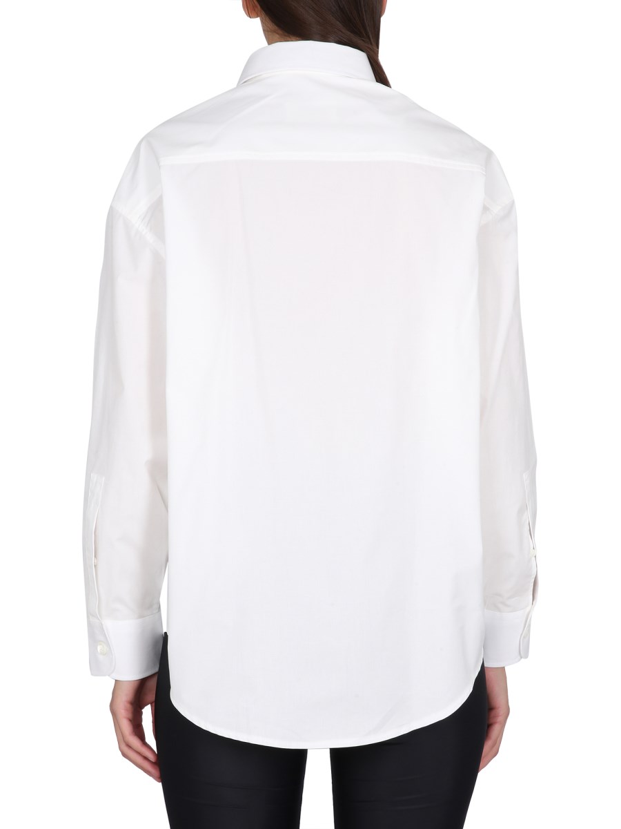 AMI PARIS CAMICIA BOXY FIT IN POPELINE DI COTONE