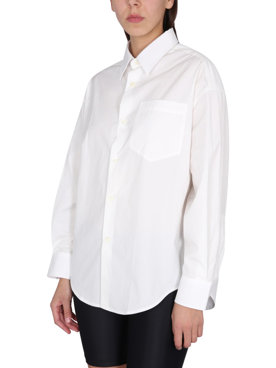 AMI PARIS CAMICIA BOXY FIT IN POPELINE DI COTONE