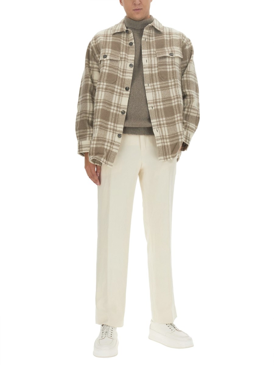 AMI PARIS CAMICIA OVERSIZE IN LANA