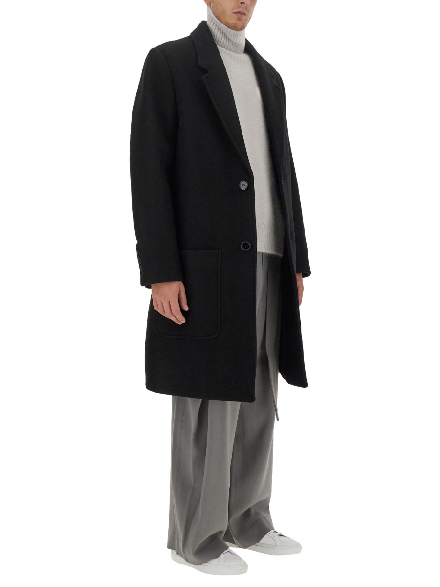 AMI PARIS CAPPOTTO MONOPETTO IN LANA