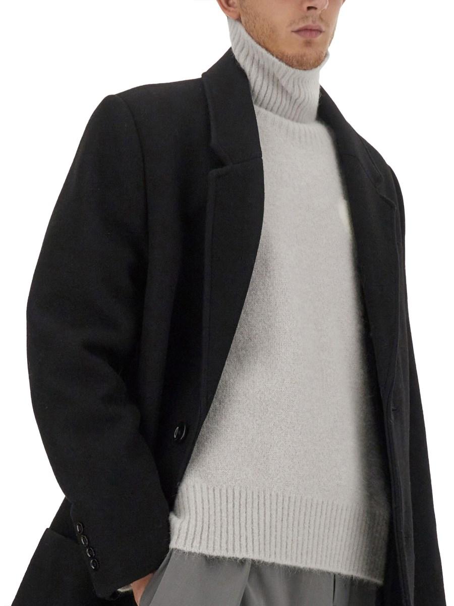 AMI PARIS CAPPOTTO MONOPETTO IN LANA