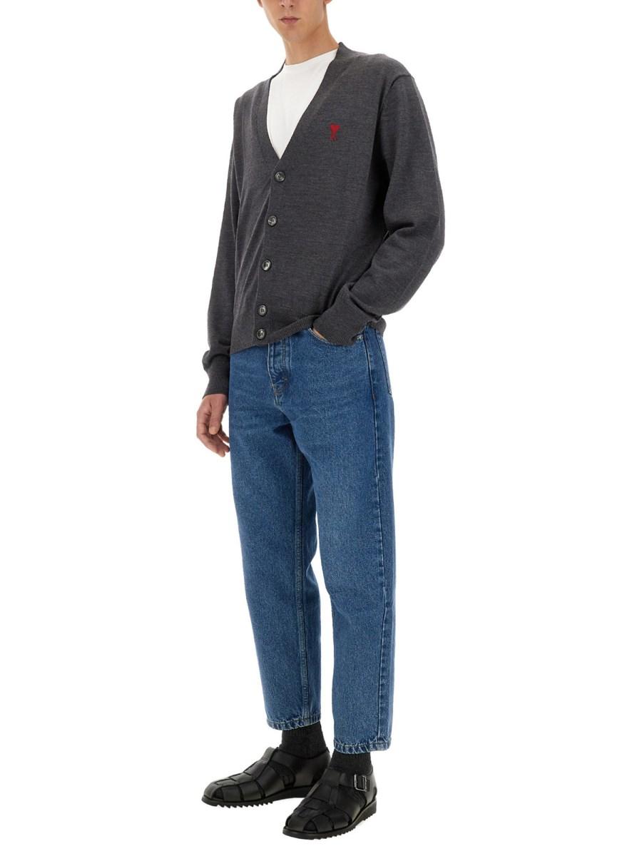 AMI PARIS CARDIGAN CON LOGO