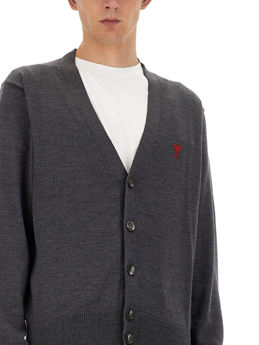 AMI PARIS CARDIGAN CON LOGO