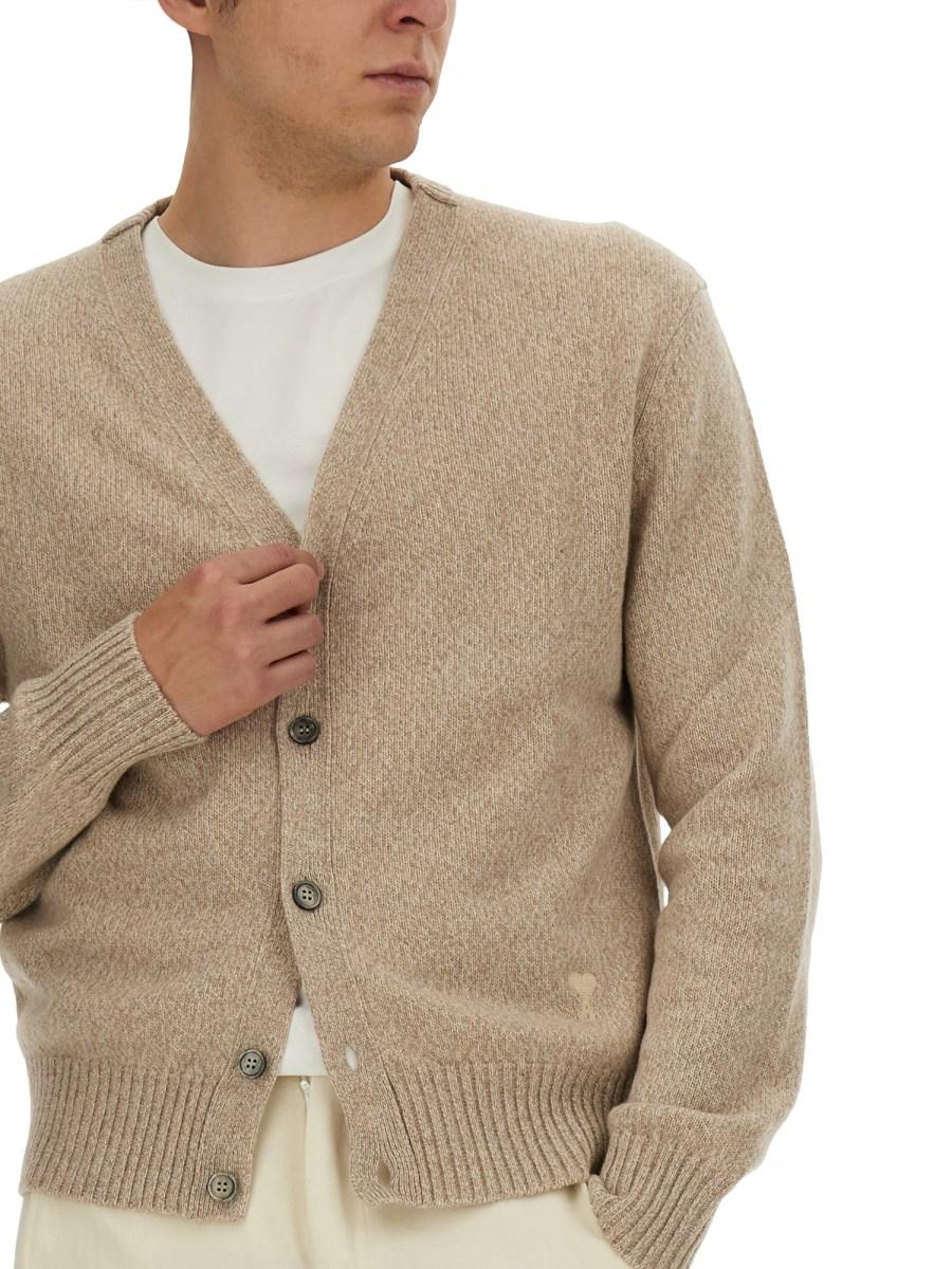 AMI PARIS CARDIGAN IN LANA