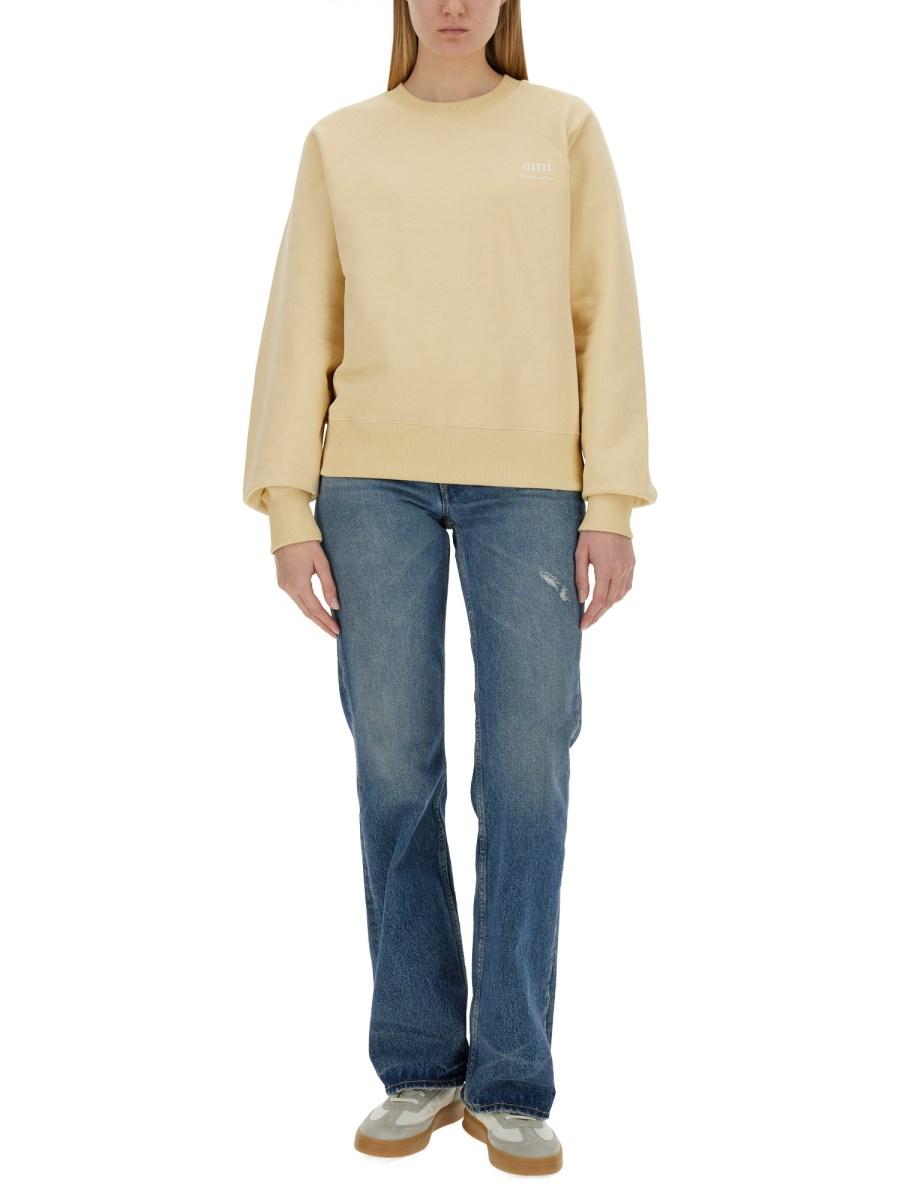 AMI PARIS FELPA IN COTONE CON LOGO