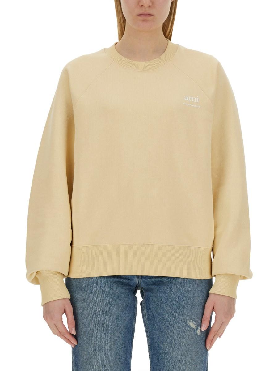 AMI PARIS FELPA IN COTONE CON LOGO