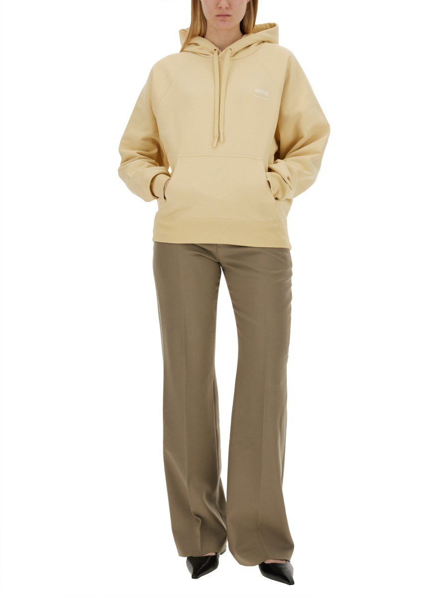 AMI PARIS FELPA IN COTONE CON LOGO