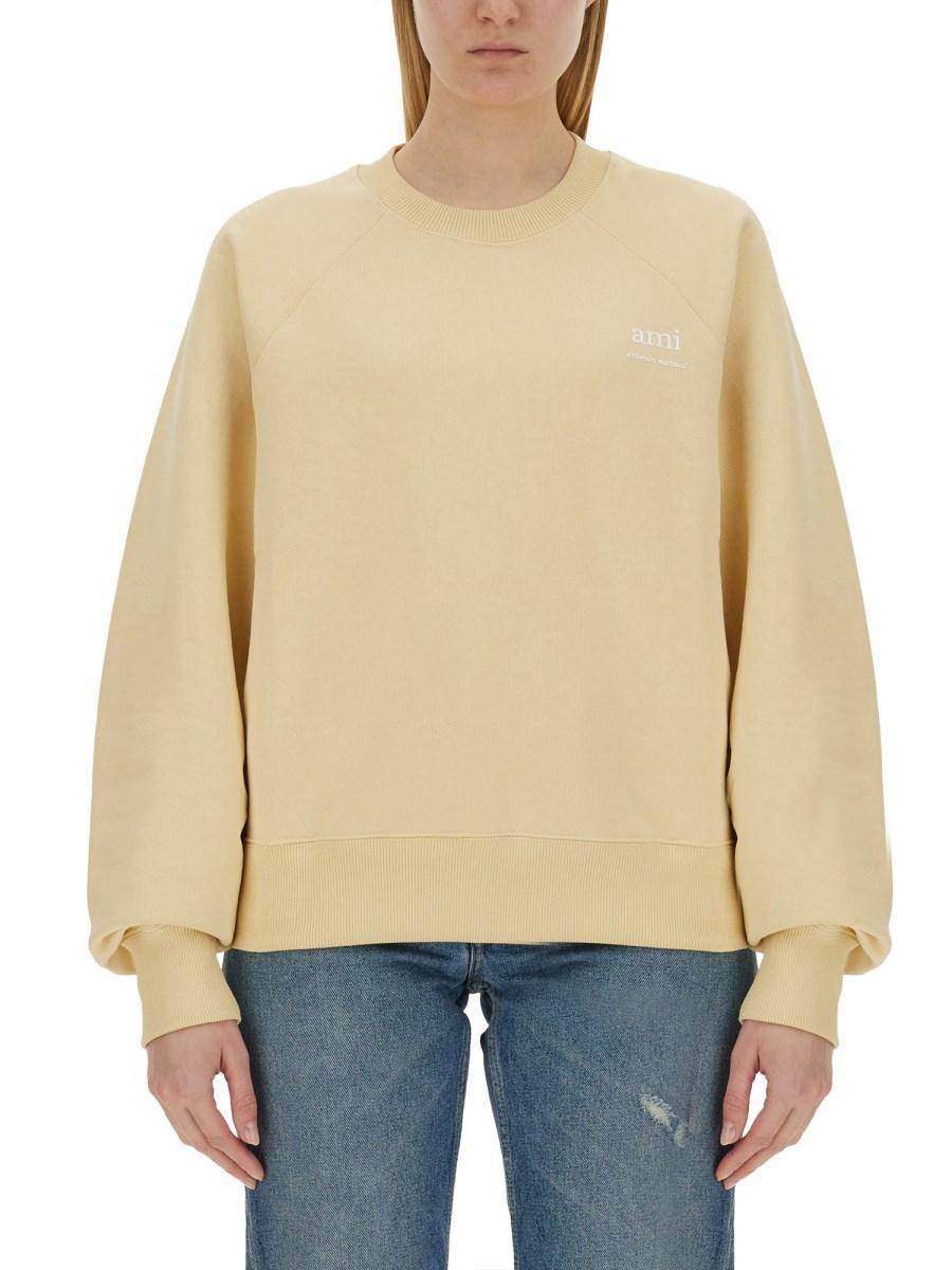 AMI PARIS FELPA IN COTONE CON LOGO