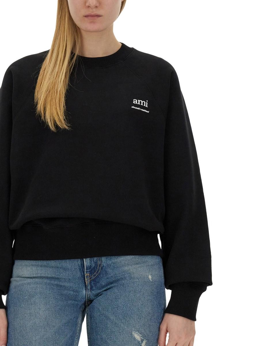 AMI PARIS FELPA IN COTONE CON LOGO