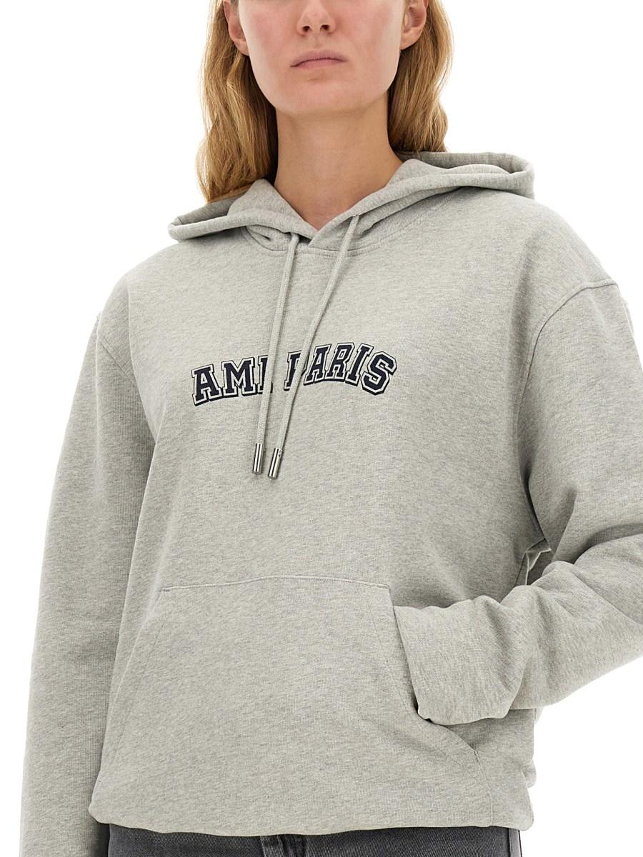 AMI PARIS FELPA IN COTONE CON LOGO