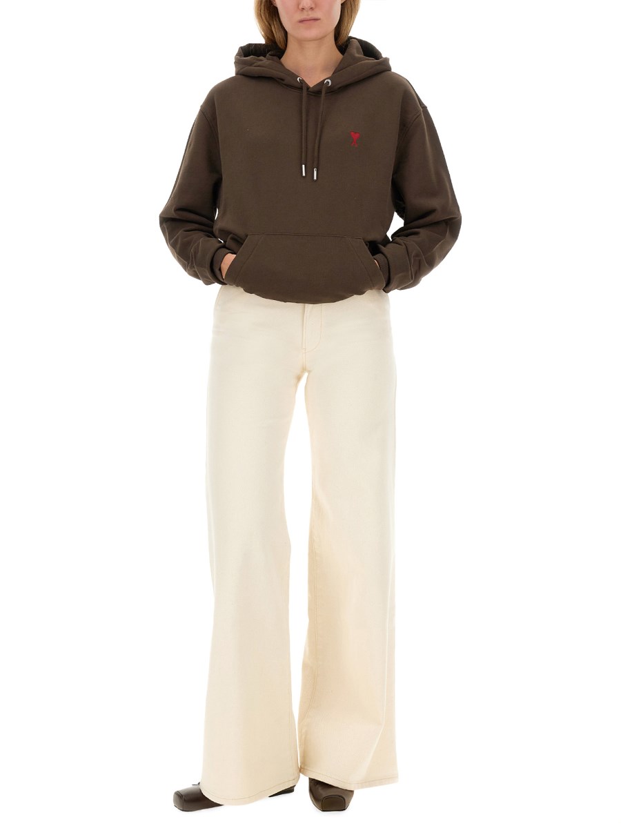 AMI PARIS FELPA IN COTONE CON LOGO