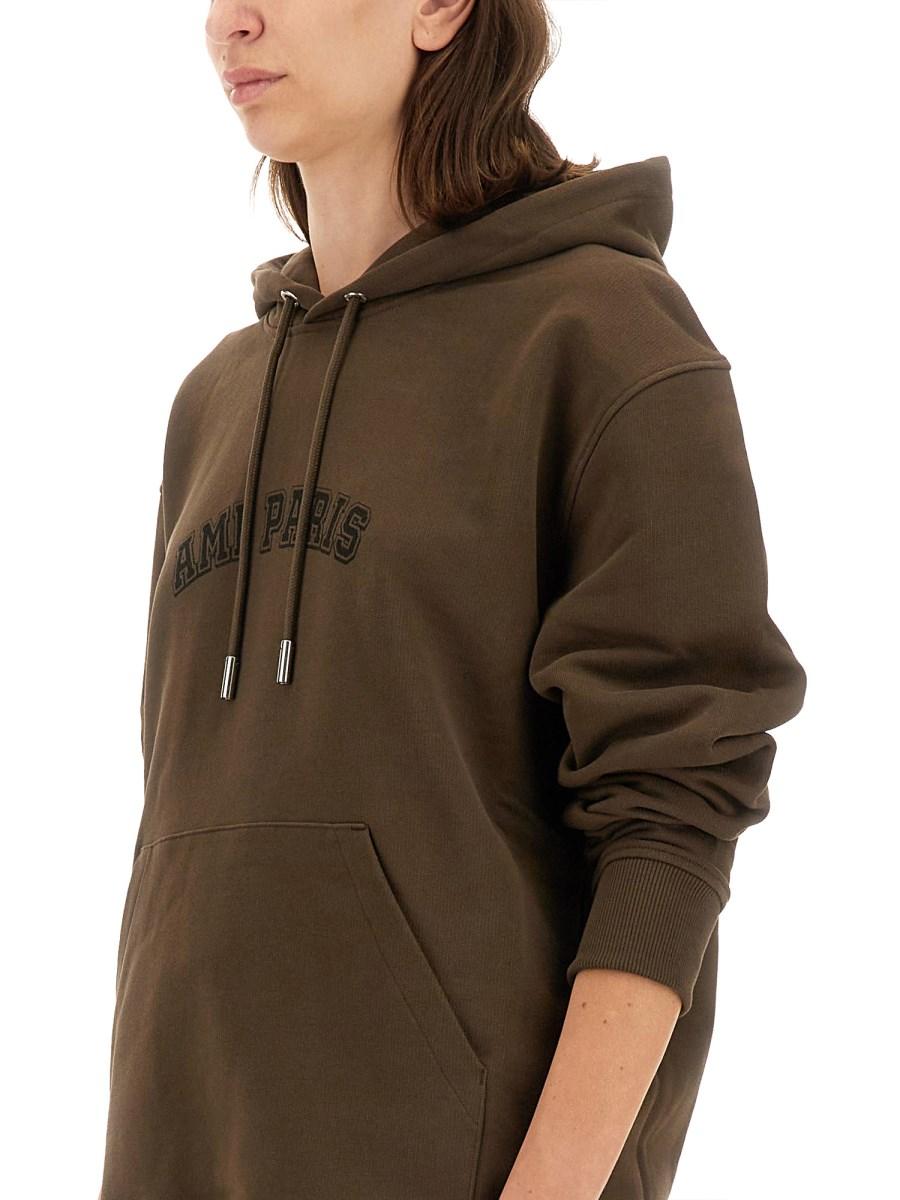 AMI PARIS FELPA IN COTONE CON LOGO