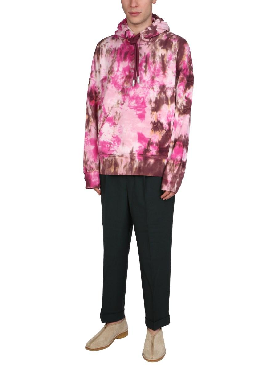 AMI PARIS FELPA IN COTONE CON MOTIVO TIE-DYE