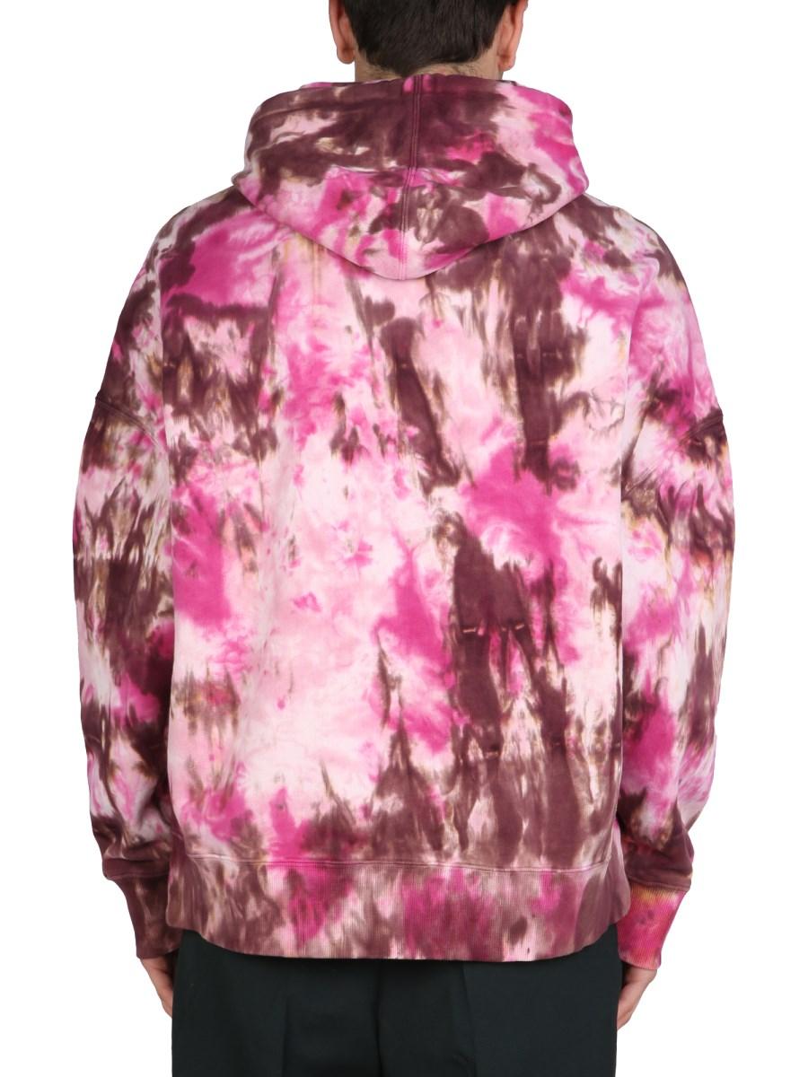 AMI PARIS FELPA IN COTONE CON MOTIVO TIE-DYE