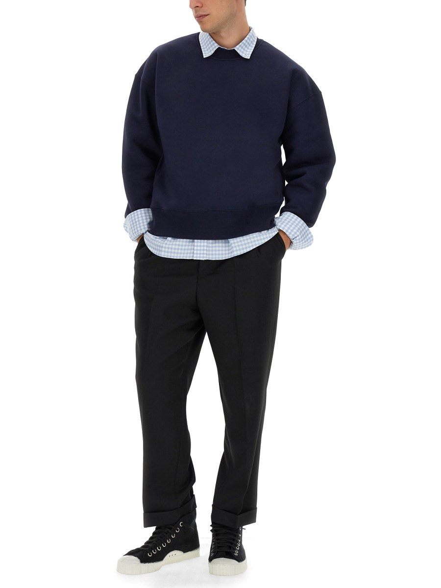 AMI PARIS FELPA IN COTONE CON RICAMO LOGO