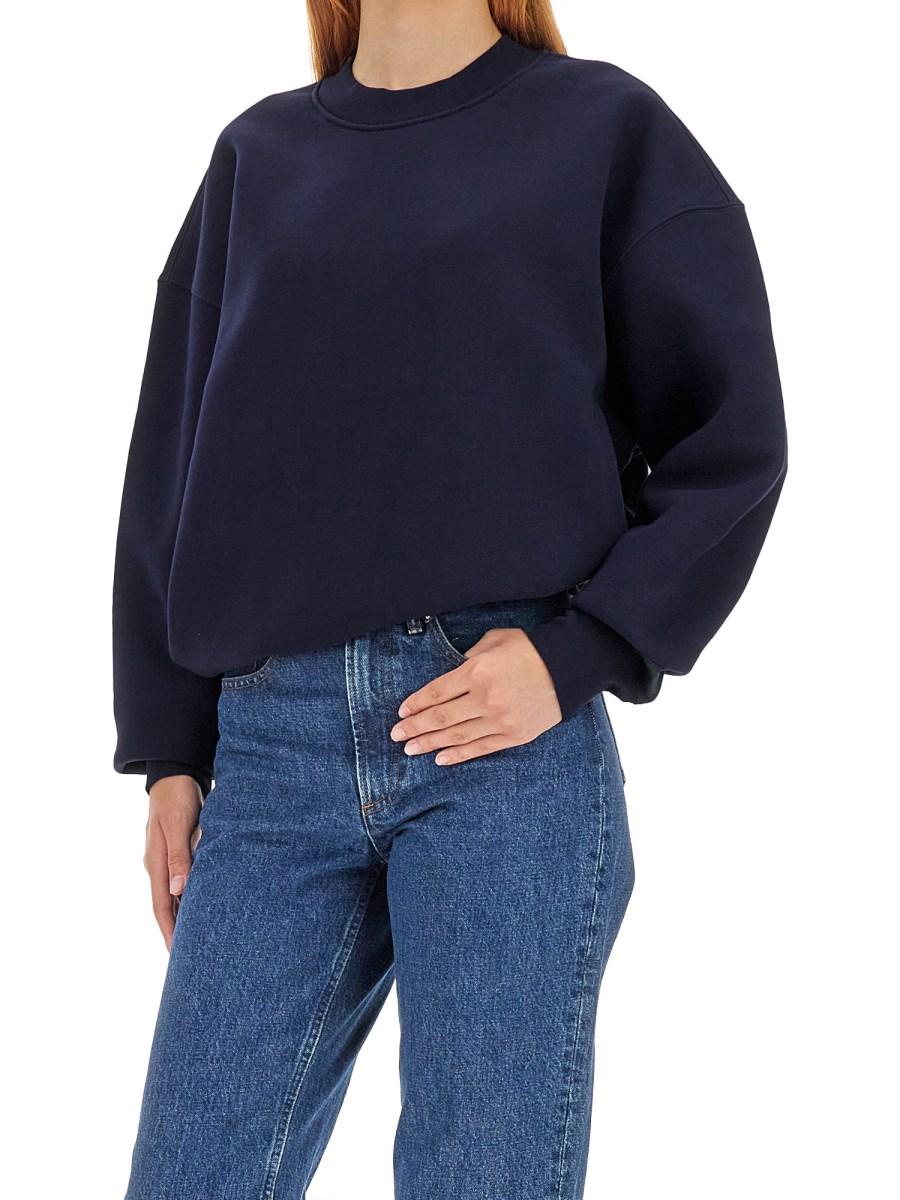 AMI PARIS FELPA IN COTONE CON RICAMO LOGO