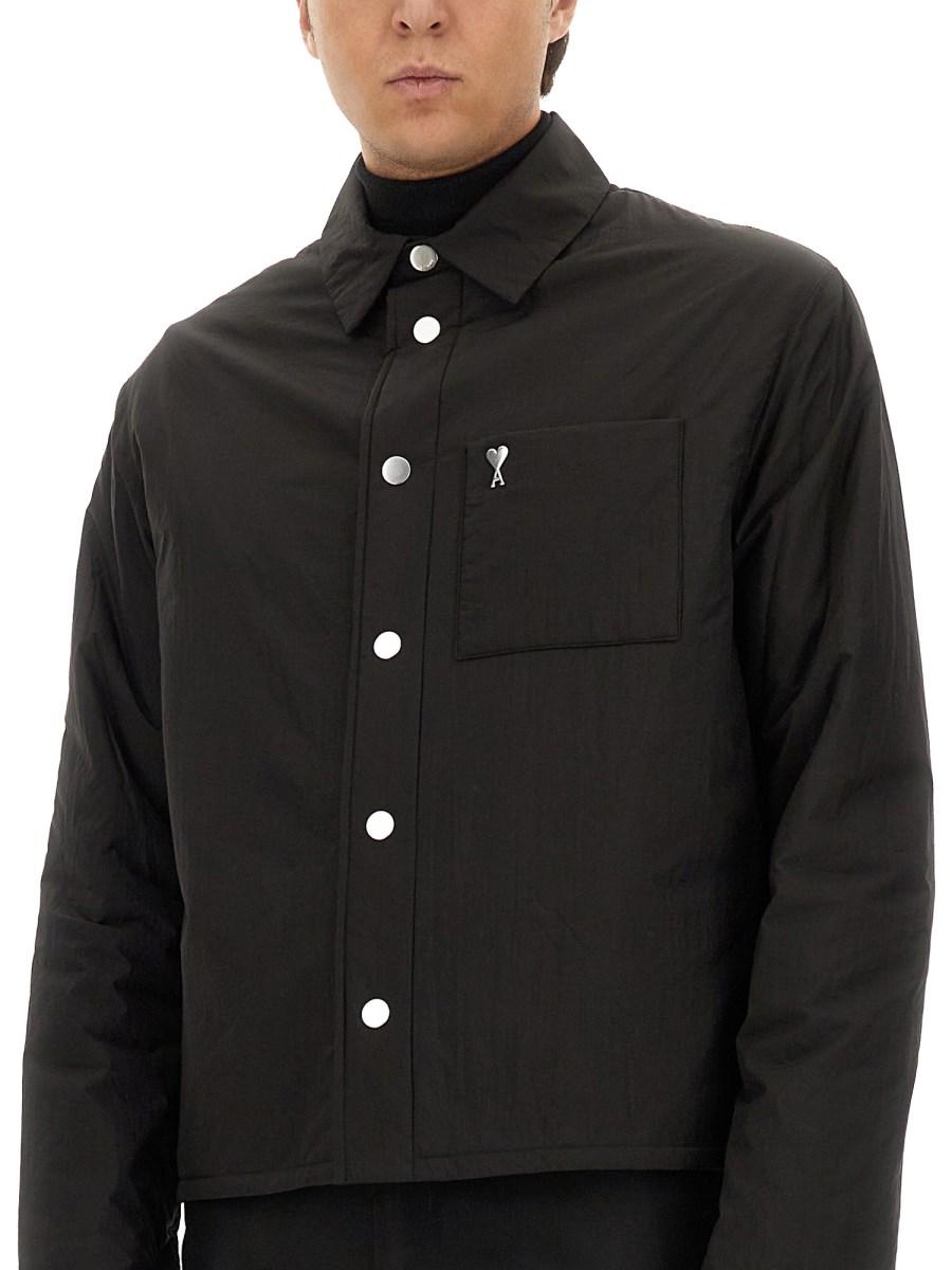 AMI PARIS GIACCA CAMICIA CON LOGO