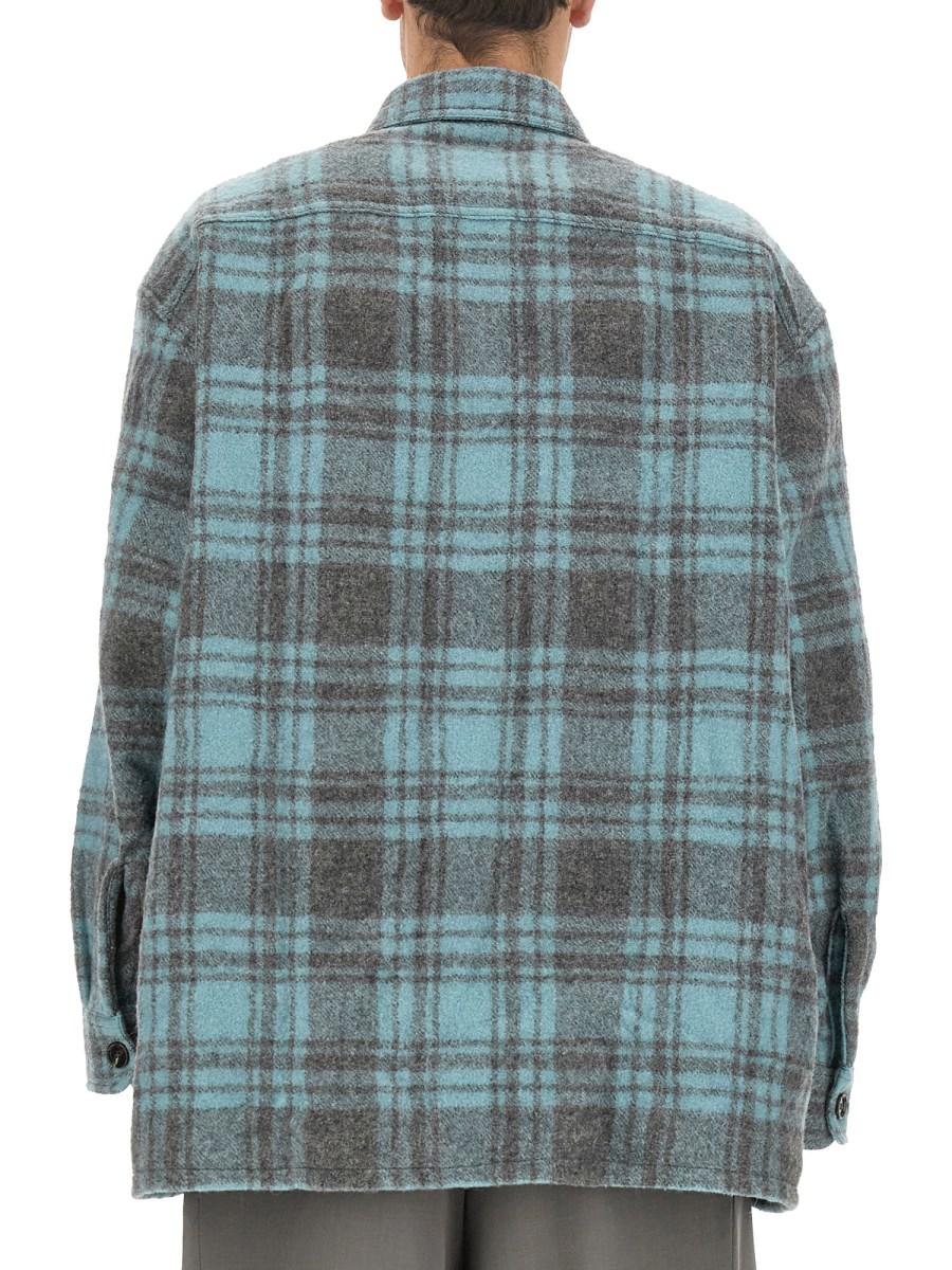 AMI PARIS GIACCA CAMICIA IN LANA VERGINE
