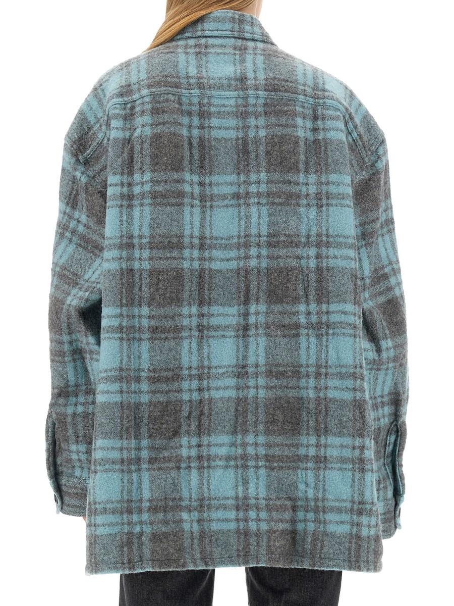 AMI PARIS GIACCA CAMICIA IN LANA VERGINE