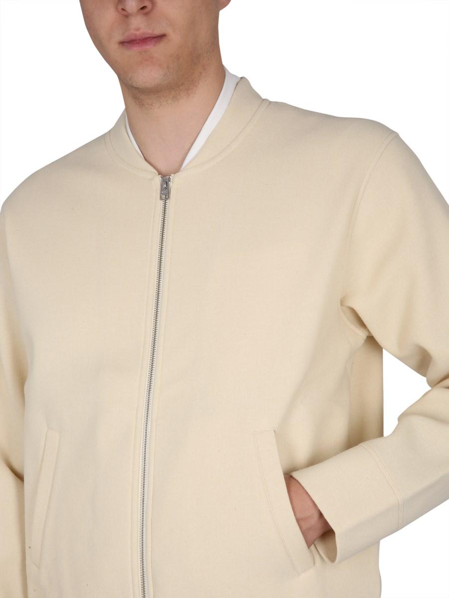 AMI PARIS GIACCA CON ZIP IN VISCOSA E LANA