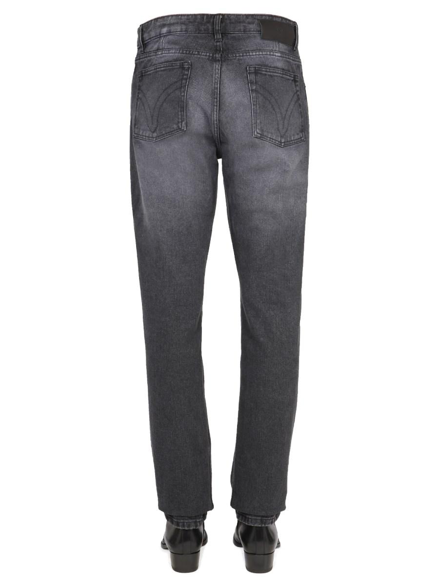 AMI PARIS JEANS IN COTONE CON PATCH LOGO
