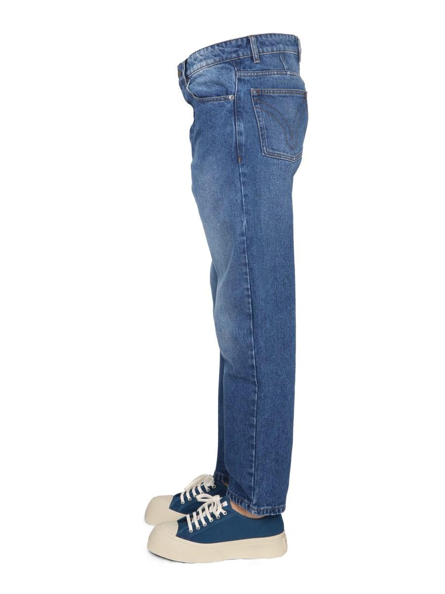 AMI PARIS JEANS TAPERED FIT IN DENIM DI COTONE