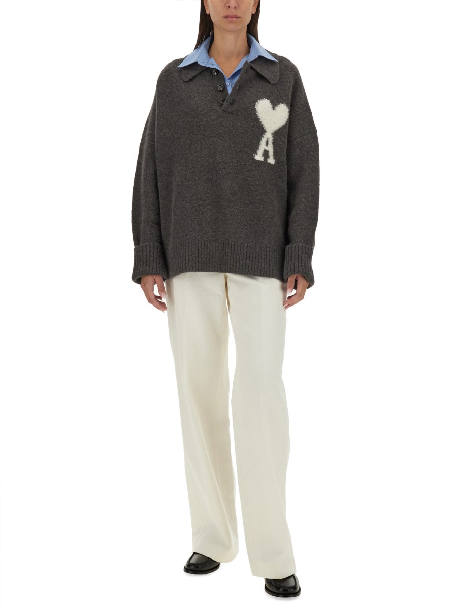 AMI PARIS MAGLIA CON LOGO