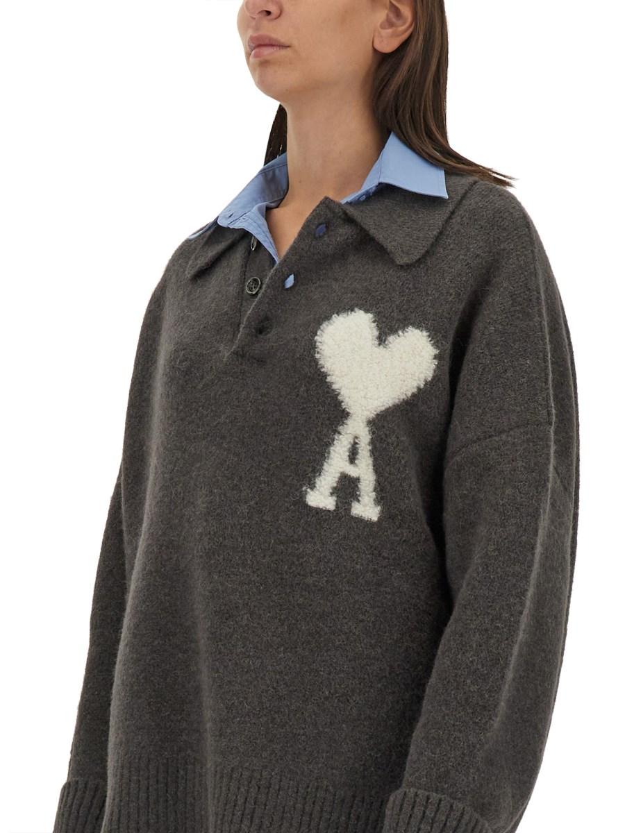 AMI PARIS MAGLIA CON LOGO